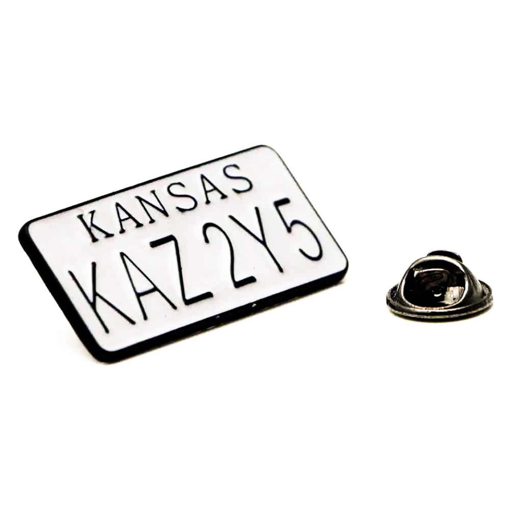 SUPERNATURAL IMPALA KS LICENSE PLATE ‘KAZ 2Y5’ ENAMEL PIN LAPEL PIN BROOCH NWT - Picture 6 of 14